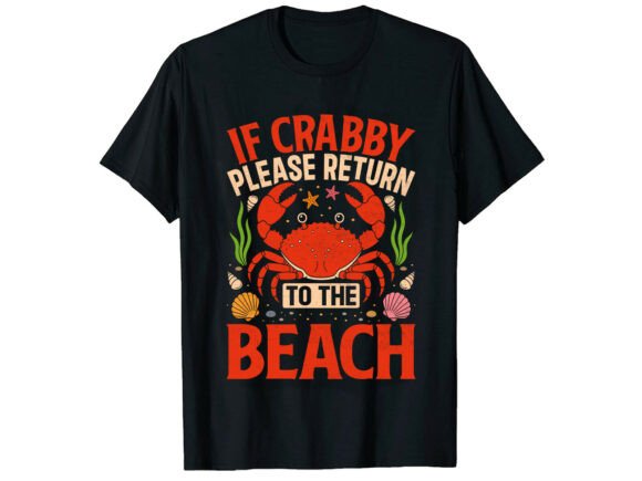 Bring on the Sunshine with the Crabby Beach T-Shirt Design