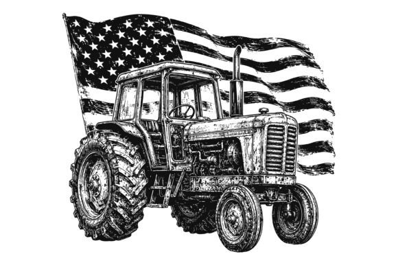 Celebrating Rural Pride: The Tractor Flag SVG Design