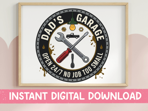 Dad's Garage Round Badge Design: More Than Just a Logo