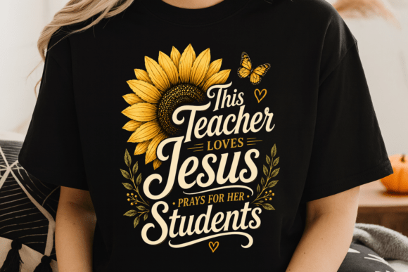 Faithful Typography: Designing with the Teacher Loves Jesus PNG