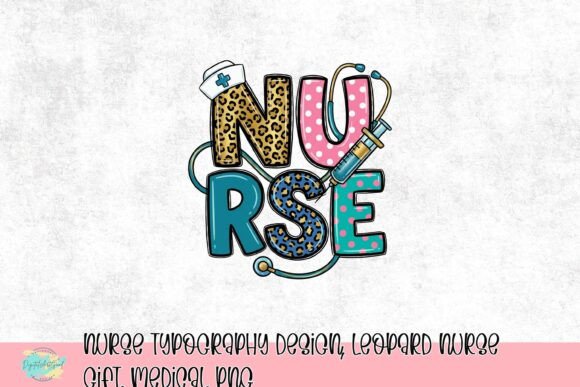 NURSE Typography Design: A Vibrant PNG for Bold Creations