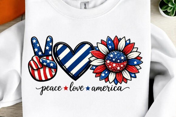 Peace Love America Sublimation Design: A Vibrant Asset for Creative Projects