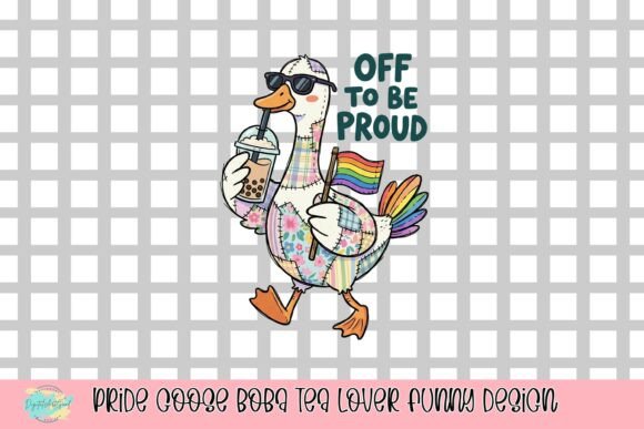 Pride Goose Boba Tea Lover Funny Design: Quirky Creativity Unleashed